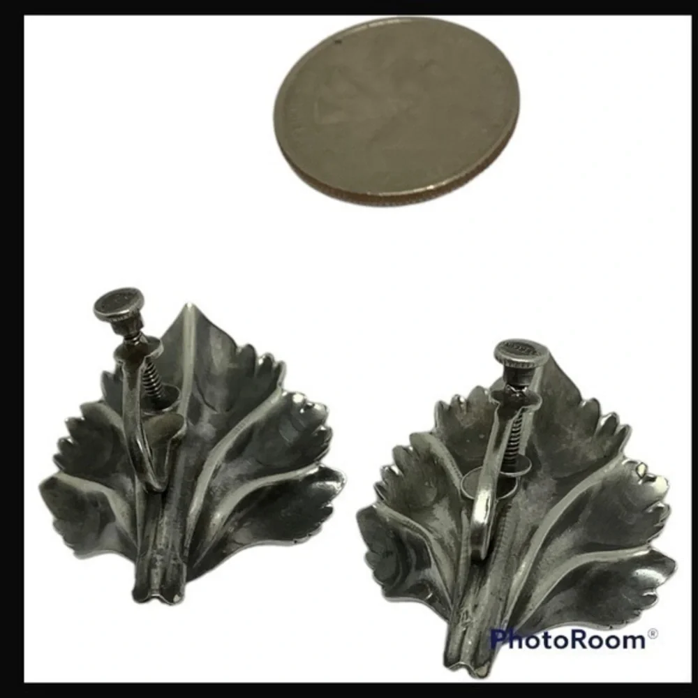 Sterling silver floral earrings